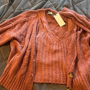 Pink Rose sweater set